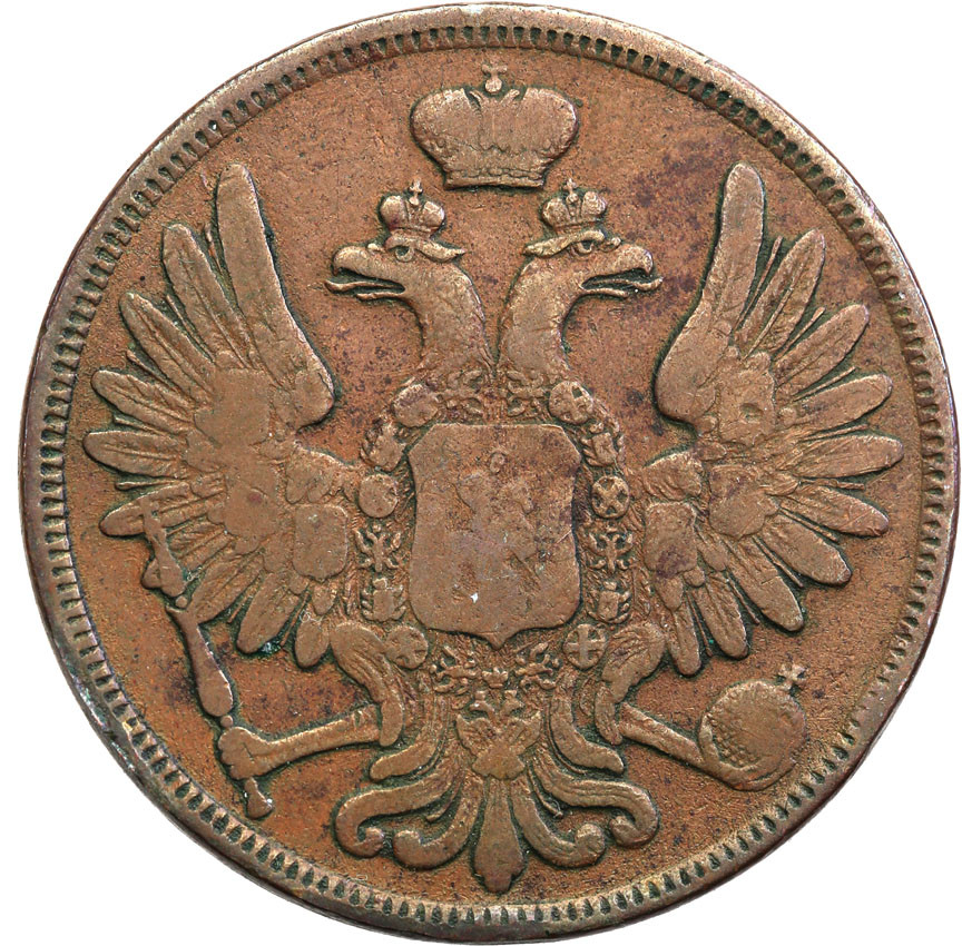 Polska XIX w./Rosja. 5 kopiejek 1853 BM, Warszawa - RZADKOŚĆ R1